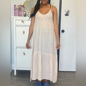 Sheer flows maxi dress